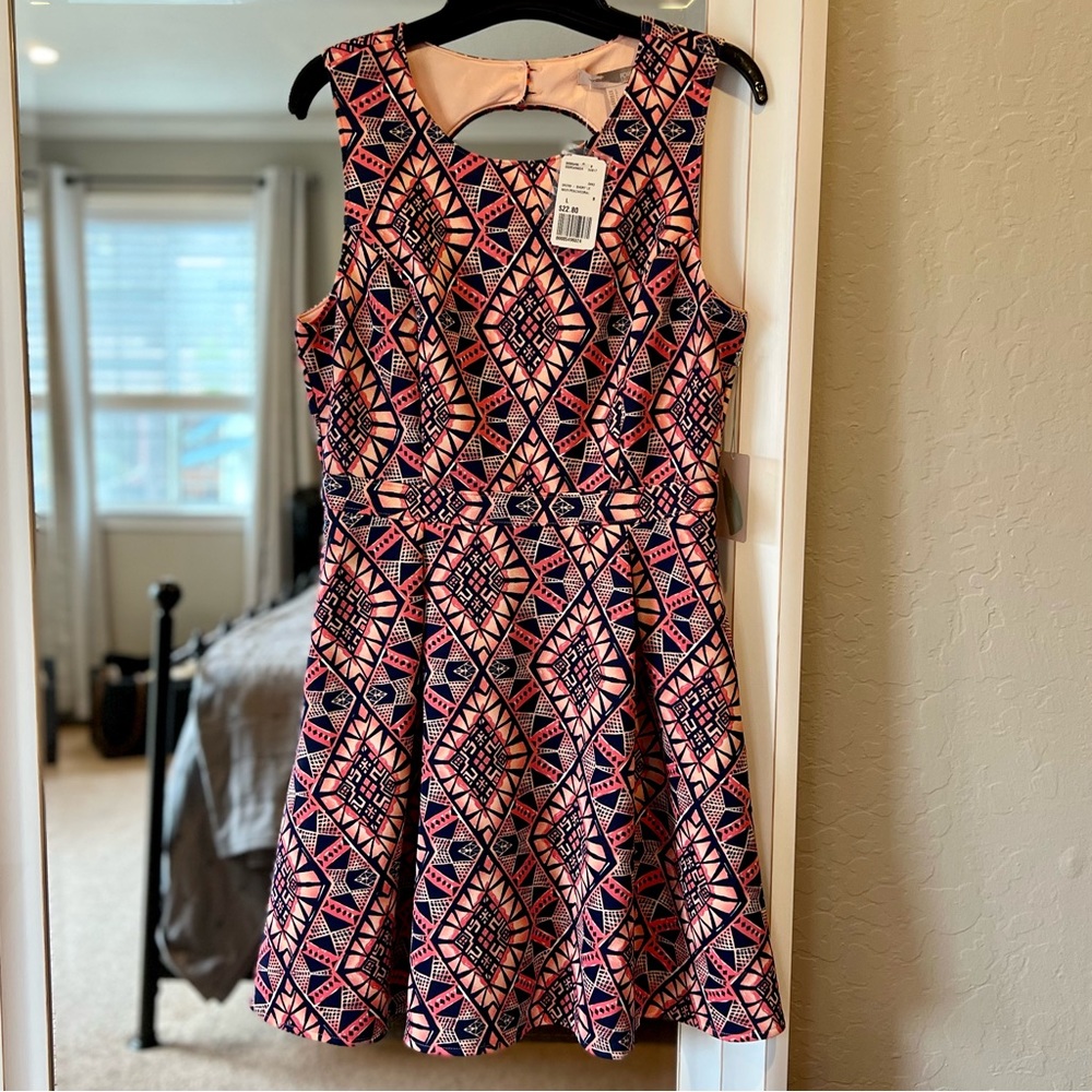 Forever21 Navy/Peach/Coral Dress 🍑